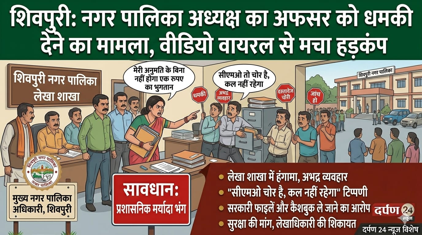 नगर पालिका अध्यक्ष का अफसर को धमकी देने का मामला, वीडियो वायरल से मचा हड़कंप